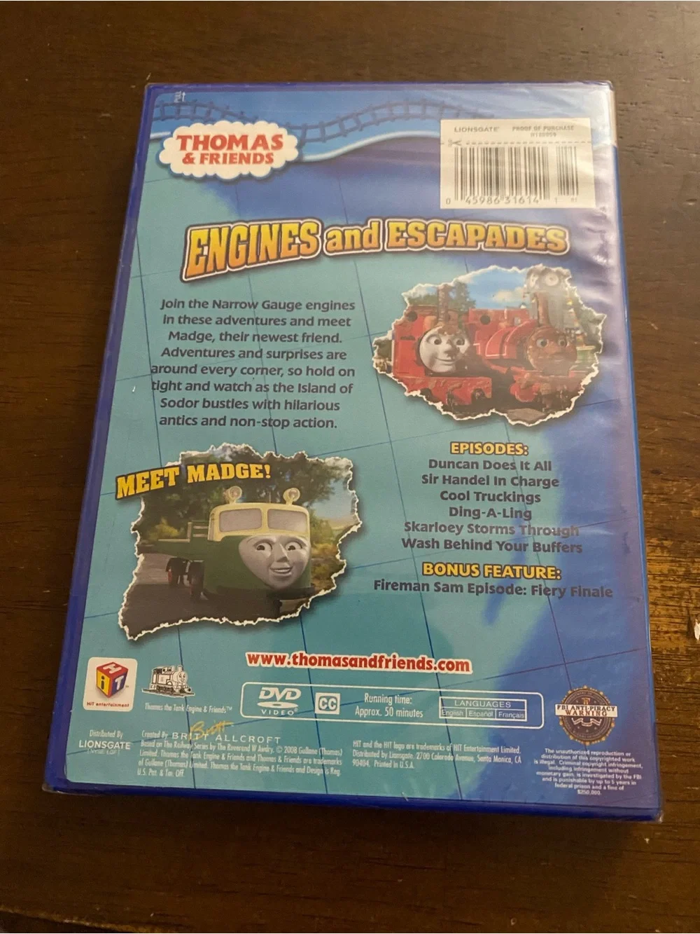 Thomas & Friends Blue and Red 'Engines and Escapades' DVD